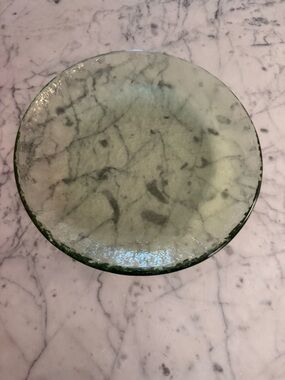 Fire and light salad plate, green, 8 inches, EUC